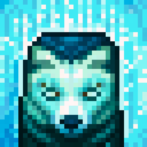 wolf avatar, portrait, glowing eyes