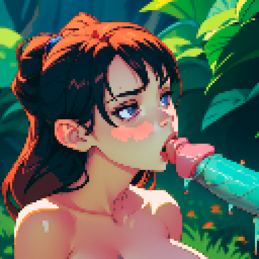 sexy naked woman giving blowjob to penis, oral sex, realistic porn