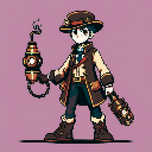 Steampunk soul. on a solid color background so I can easily remove the background