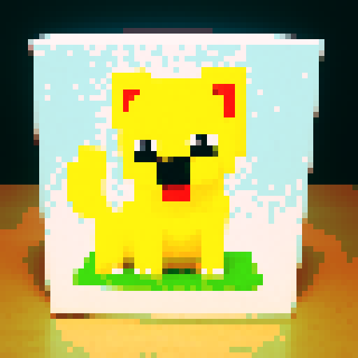 8-bit yellow dog