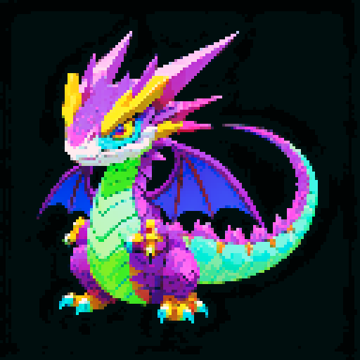 A fierce dragon with electric blue scales and crackling energy surrounding its body. It has sharp, piercing eyes and a menacing expression, with lightning bolts dancing around its wings and claws. No background.
