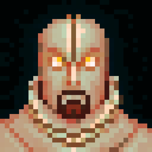 a streetfighter style game character icon for gimli from lord of the rings