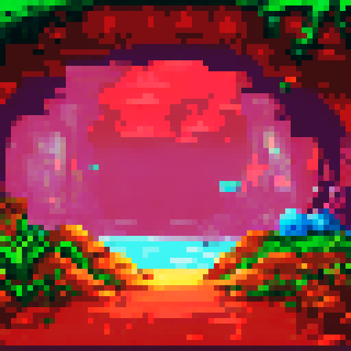 Underground Dark Cave Entrance