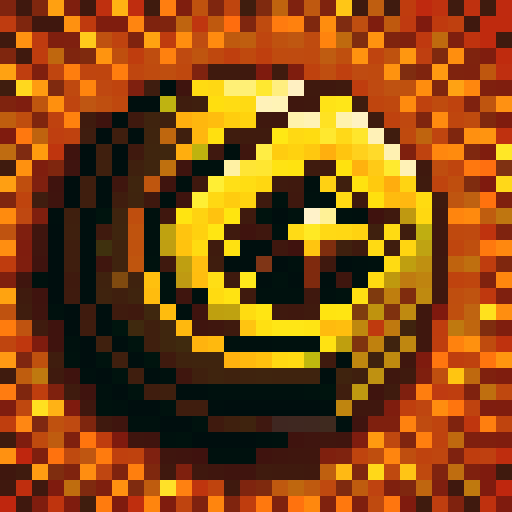 ancient, ornate, carved wheel, game icon, 32x32 pixel art, sRGB, skill art, close up, portrait, no background