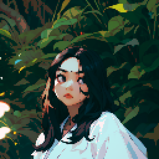 Southeast Asian woman, long wavy hair, White skin, round face, black eyes, age 20, wearing a robe, blank face