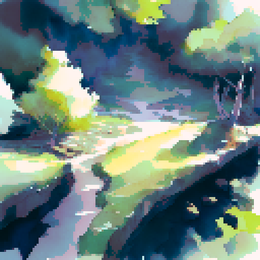 watercolor painting of a forest 