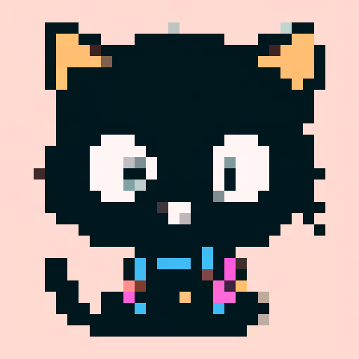 Cat, playful, vibrant colors, pixelated fur, expressive eyes, whiskers, paws, tail, retro video game style, 8-bit graphics, animated movement, dynamic poses, nostalgic vibes, low-resolution, sRGB color palette, detailed pixel art, lively and energetic, pixel sprites, iconic feline charm, whimsical atmosphere