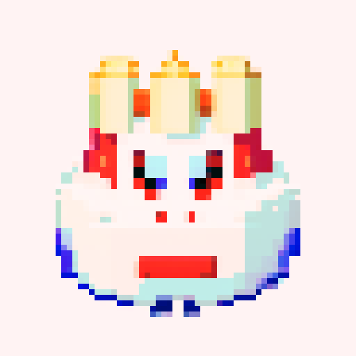 pixel art with a white background and a contour for the shape 