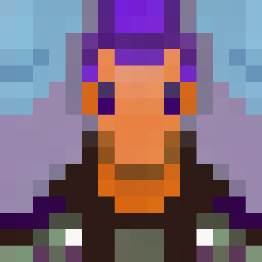 an icon for a terraria mod pack, "Astral Odyssey", focused on purple and blue colors. futuristic style with swords