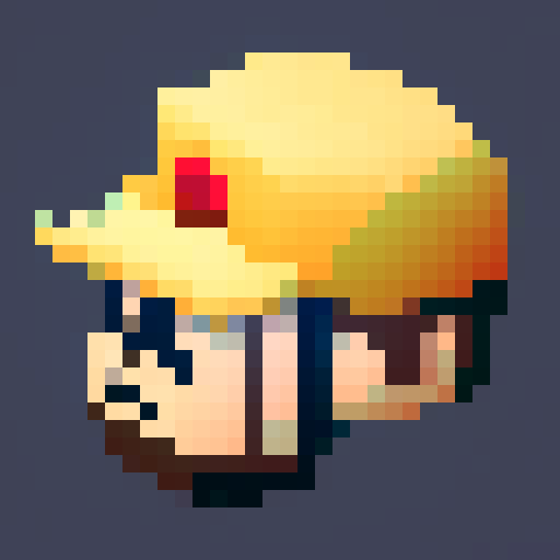 police officer hat, pixel art, game asset, casual game asset