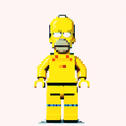 Homer Simpson pixel lego 