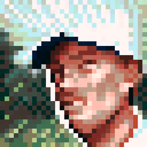 pixel portrait, close up, professional golfer, Victor Hovland, game icon, 32x32 pixel art, sRGB, skill art