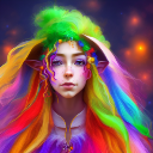 Colorful elves that poses magical powers