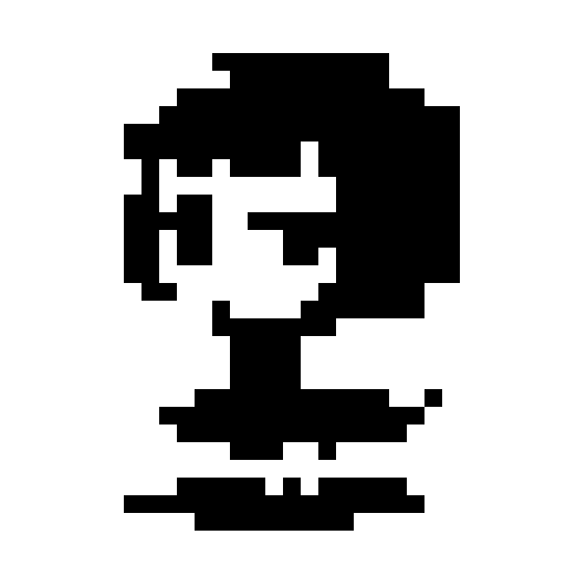 2 bit, small warrior with long blade, fierce, cute