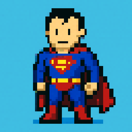 pixel art superman