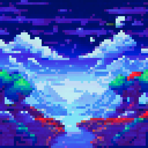 stars in a cloudy night sky