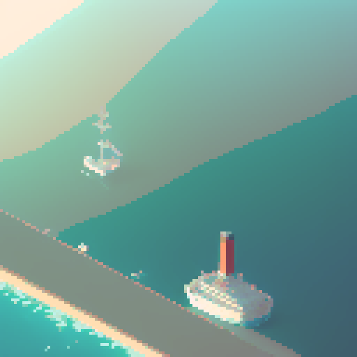 An anime style girl stares longingly at a ship leaving a port, Miyazaki inspired, studio ghibli 