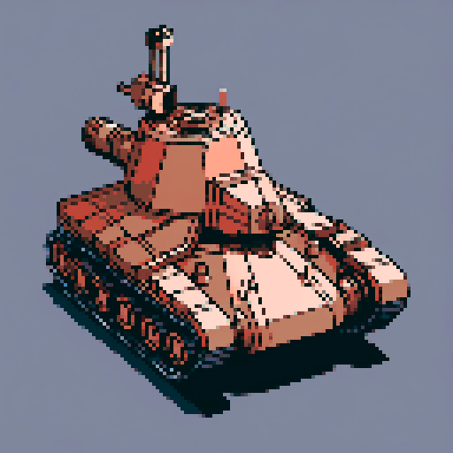 I want a copper structure reminiscent of the gun on top of a turret, seen from a head on two dimensional perspective. The design should be relatively simple. I also want this object usable as an asset in a videogame, meaning only one object per image, outlined with a strong black stroke, on a solid-color background.