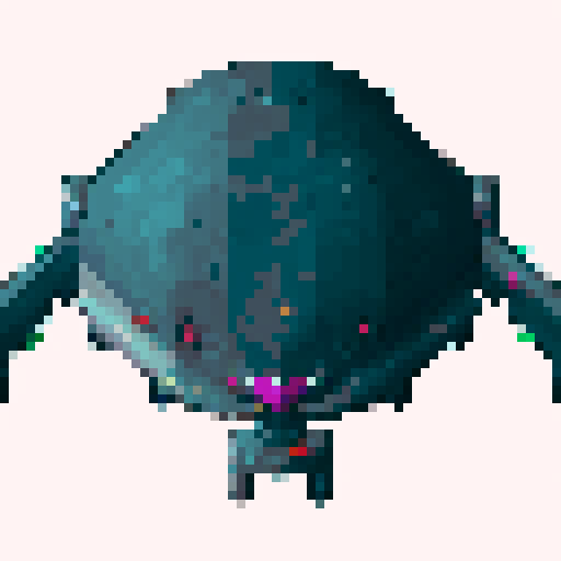 Top Down Animated space alien boss