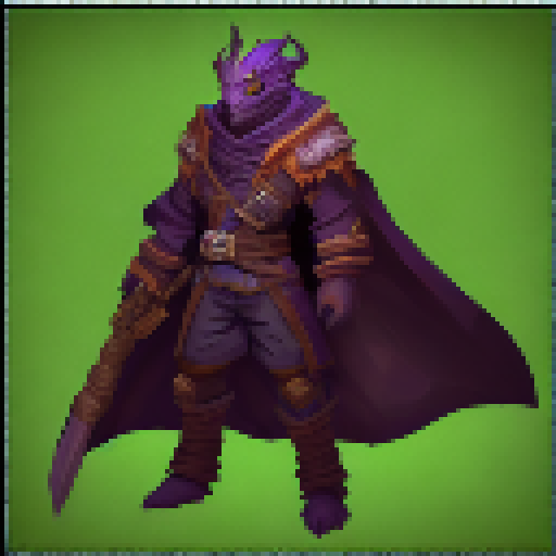 Spritesheet for a customizable fantasy character. Each sprite should be 16x16