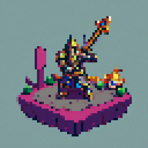 Knight in heavy armour, holding a big greatsword. Dangerous but honorable. Top-down orthographic perspective. Black outlines. Similar to Cadence of Hyrule characters.