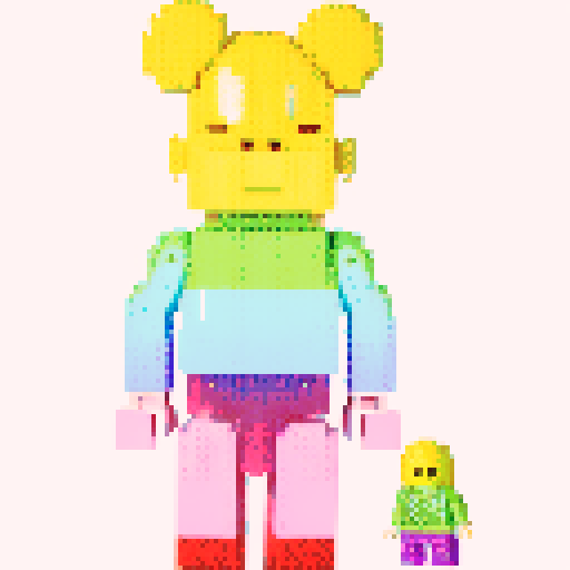 rainbow pixel lego