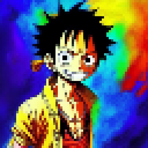 Luffy from one piece,vivid colors,full body,potrait