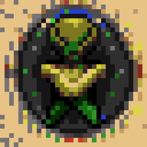 Human figure, faceless, nude, wielding a bow or throwing object, targeting animal, greenery background, hunting, hunter, animal getting hit, pixel art, sRGB