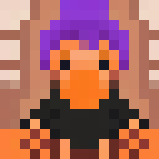 Big-eyed peach, blushing cheeks, surrounded by petals and leaves, in a 16x16 pixel portrait style.