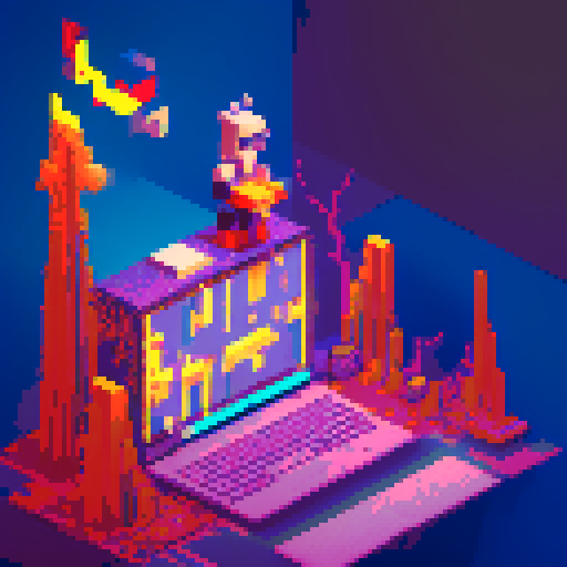 picture of describing me as author my name is Jasther, pixel art, creative and genius, vibrant colors, intricate details, lively expression, dynamic composition