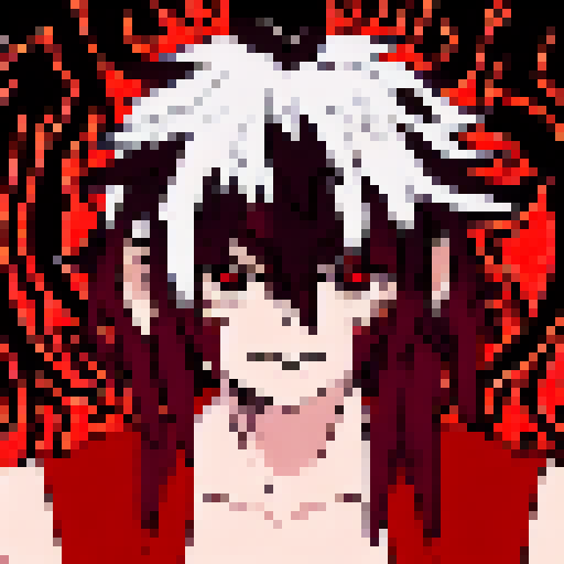 demon slayer, anime style, red and black colors