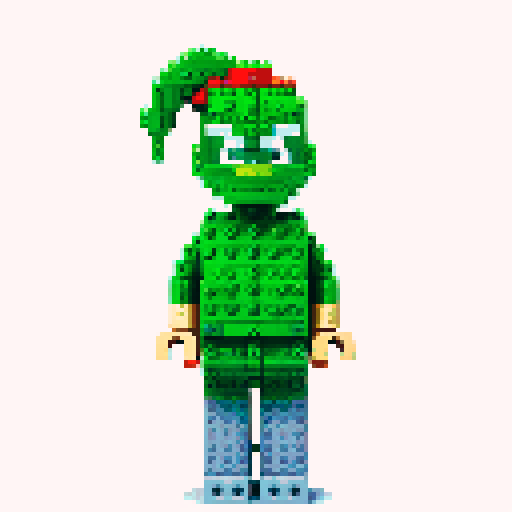 Grinch pixel lego 
