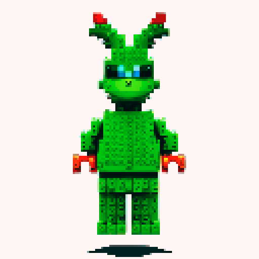 Grinch pixel lego 
