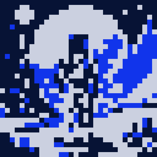 Astronaut exploring an alien landscape, colorful and detailed, retro video game style, pixelated art style, sRGB color space
