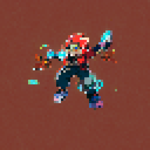 Kropotkin, a scrappy anarchist with a red bandana, leaps over a crumbling brick wall, dodging a swarm of bees while collecting glittering coins and power-ups in a vibrant, action-packed anime world