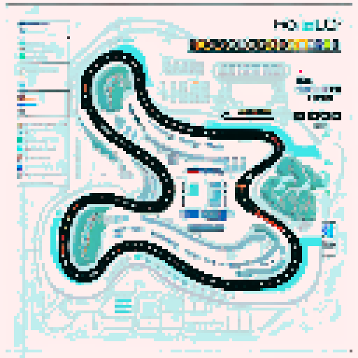 color map of the race track