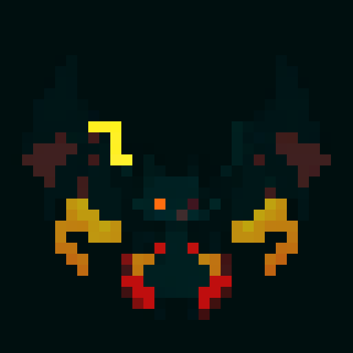 A dark, shadowy creature with smoky tendrils, piercing red eyes, and bat-like wings. It blends into the darkness and has an eerie aura. No background.

