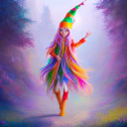 Colorful elves that poses magical powers