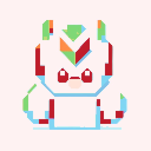 pixel art with a white background and a contour for the shape