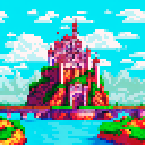 A city made of castles of white stone connected by canals and aqueducts, bright day