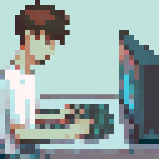 A young man with brown eyes and black hair is playing a game on a computer. He wears a white short-sleeved t-shirt and has Bluetooth headphones in. There's a steaming cup of tea beside him. His keyboard , mouse and the computer is relatively new. He has only one monitor, keyboard, and mouse. His face is focused on the screen.