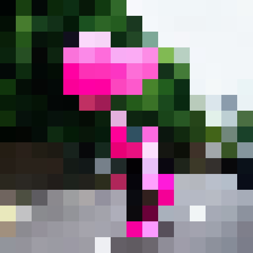 an pink dinosaur,with black glasses,hold a bunch of balloons， standing at the cross street
