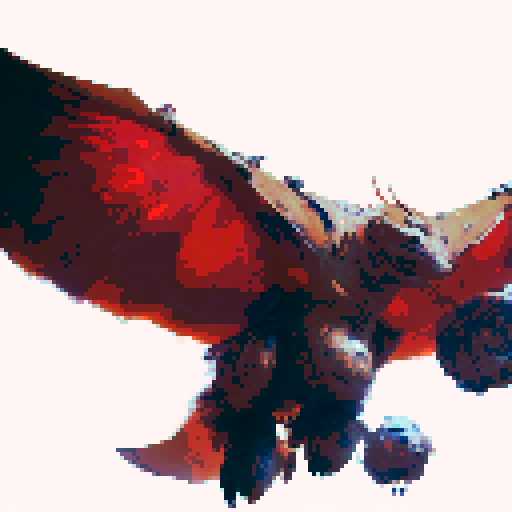 Large monster bird swooping in to attack