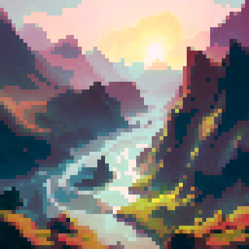 Sunrise, mountain range, beautiful nature, fantasy