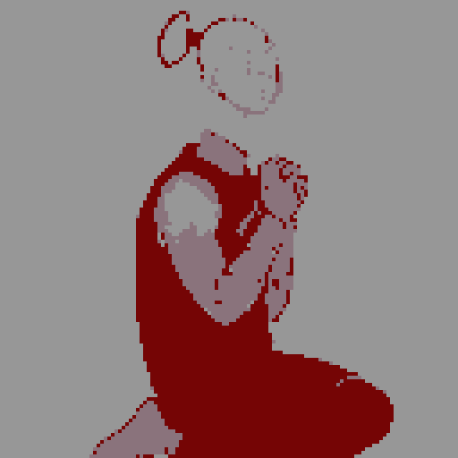 kneeling and praying enemy