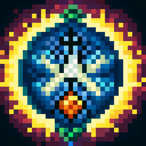 Holy shock spell icon, cross with holy energy 