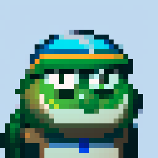 Pepe Avatar, Portrait, Clear, Dark outlines, Glowing eyes