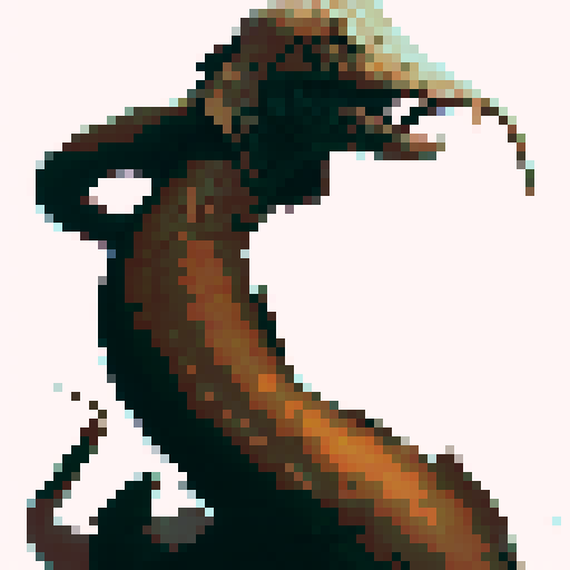 Snake with the torso and head of a human, horror fantasy rpg