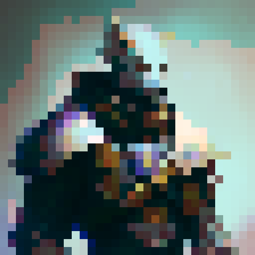 Portrait of a knight, in the style of final fantasy