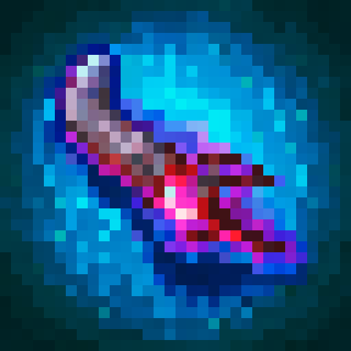 assassin, stealthy pose, pixelated shadows, intense gaze, menacing expression, skillfully drawn daggers, vibrant colors, dramatic lighting, game icon style, 32x32 pixel art, sRGB color space, close-up view, detailed portrait